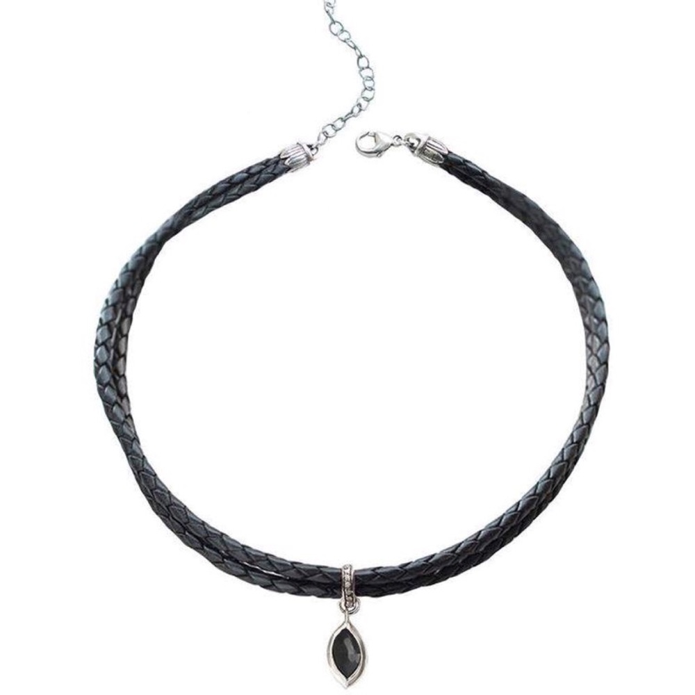 💥SOLD💥Chan Luu Braided Black Leather Choker